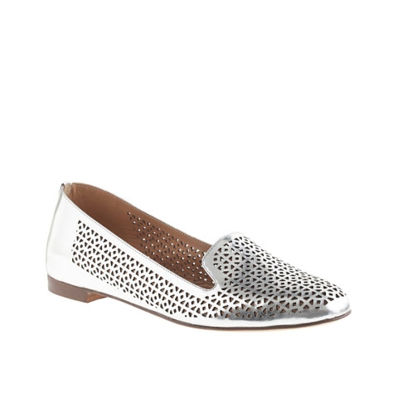 J. Crew Shoes - J. Crew Cleo Perforated Mirror Metallic Loafers